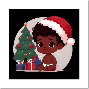 Afrocentric Baby Christmas Posters and Art